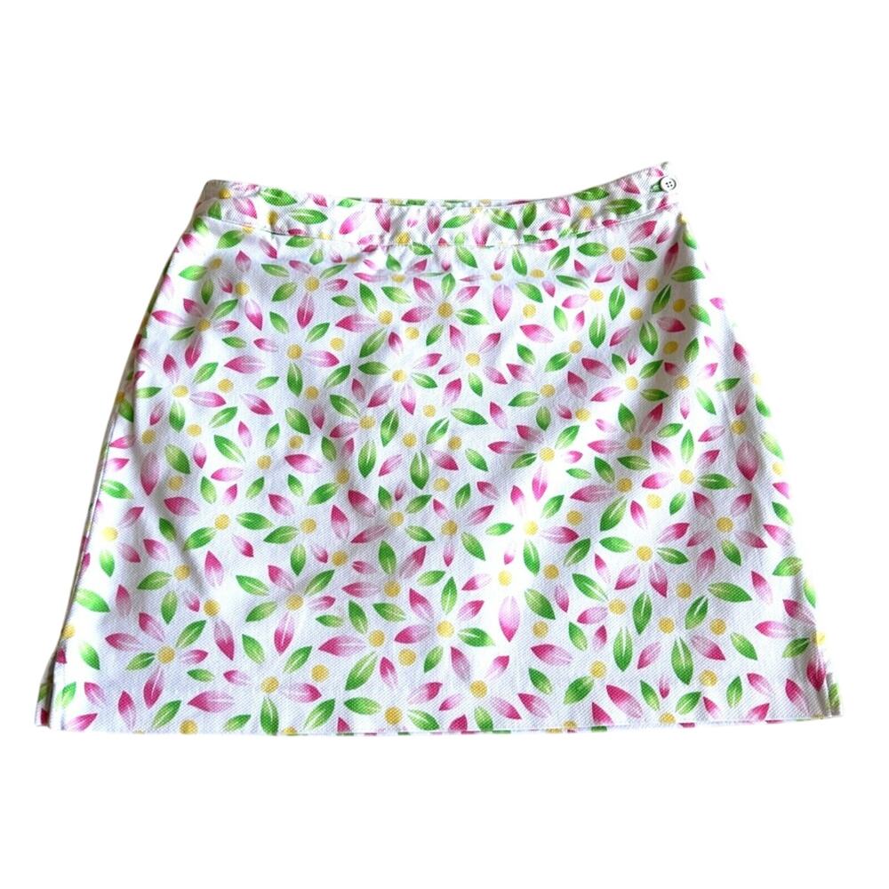 EP Pro Sport Golf Skort Women's White Floral Stretch Size 14